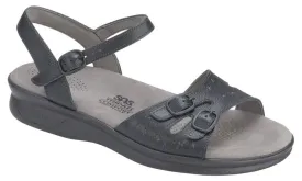 SAS Women's Duo Quarter Black Strap Sandal-DUO020-Made in USA-Brandy's Shoes