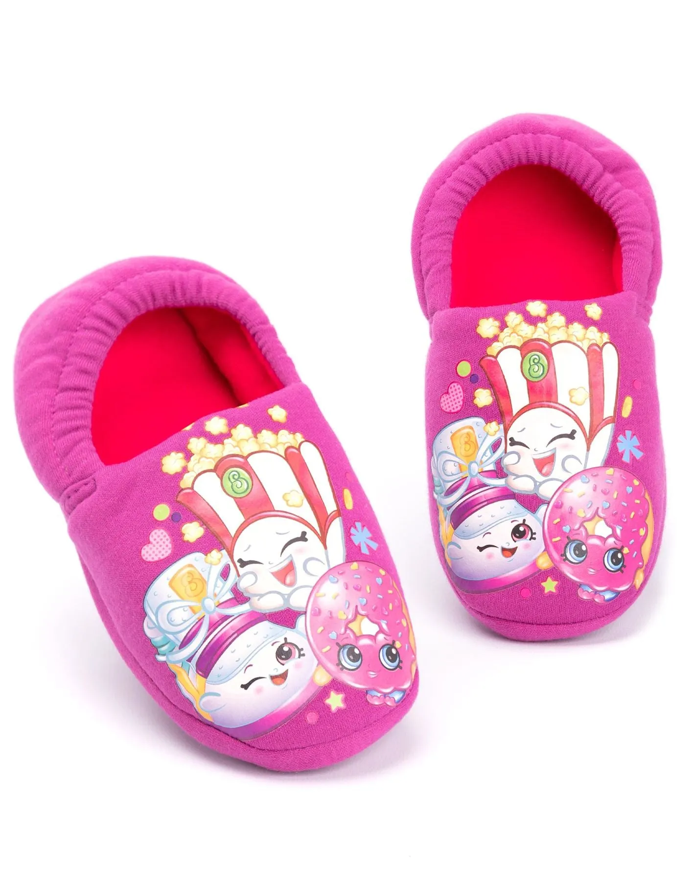 Shopkins Girls Pink Slip On Loafer Slippers