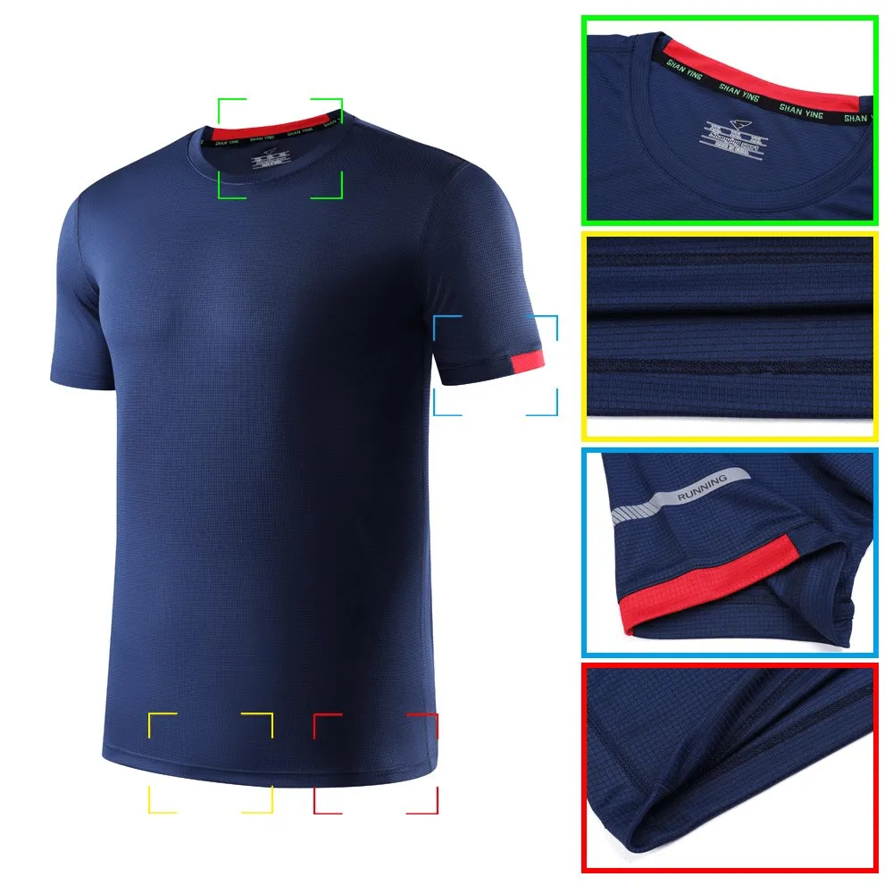 Sports Quick-Drying Men's T-Shirt with Short Sleeves for Training - SF1506