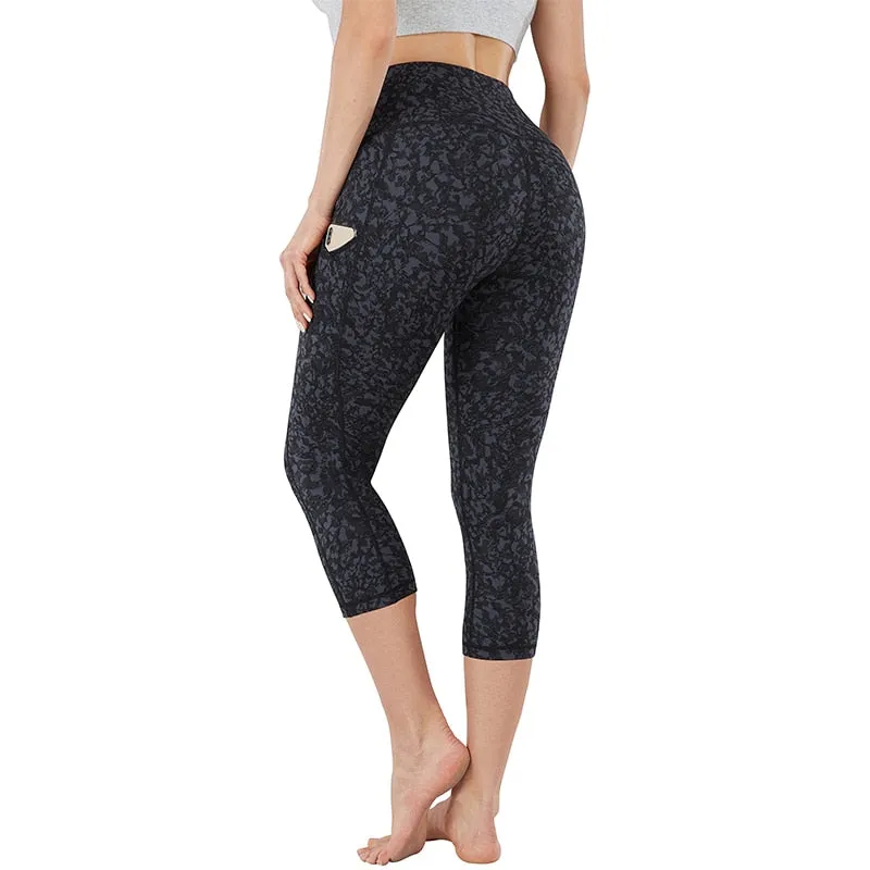 Sports Yoga Pants Women High Waisted Tummy Control Workout Running Leggings Gym Tights Bike Wear Fitness Sportswear