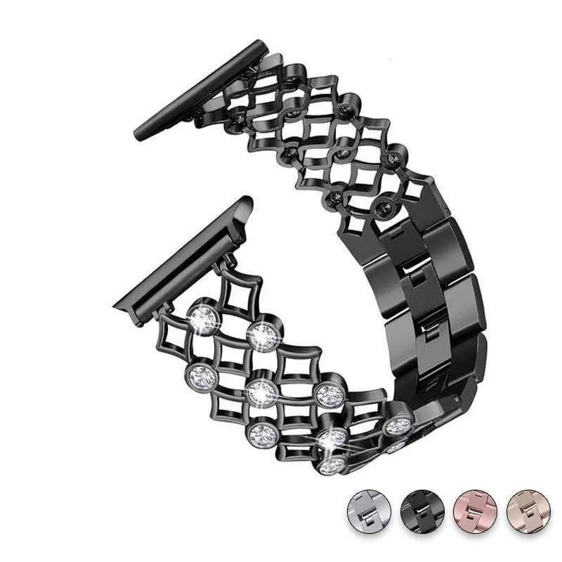 Stainless Steel Diamond Rhinestones Studded Crystal Bling Series