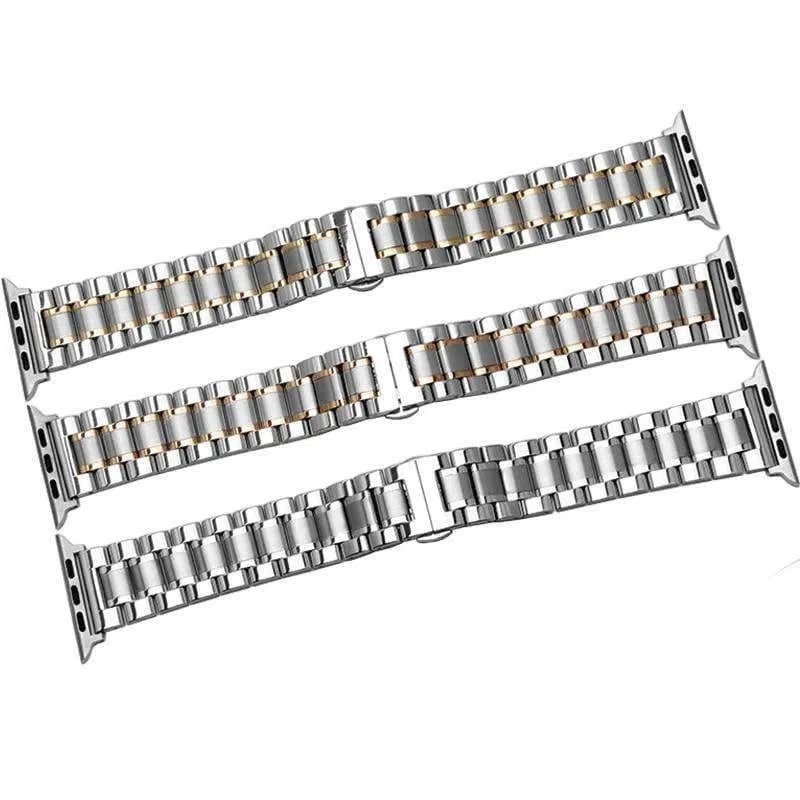 Stainless Steel Watchbands Black Gold Bracelet w/ Adapter Series 7 6 5