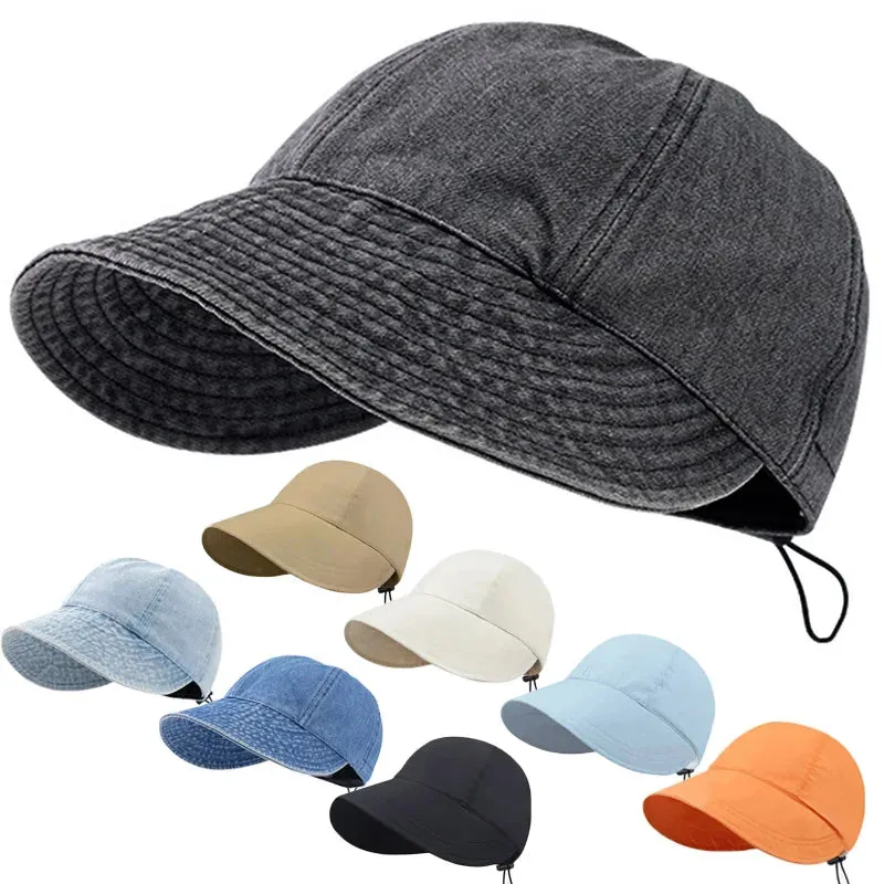 Summer Denim Sun Visor Korean INS Peak Cap Hat