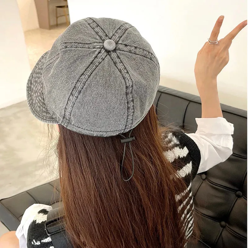 Summer Denim Sun Visor Korean INS Peak Cap Hat