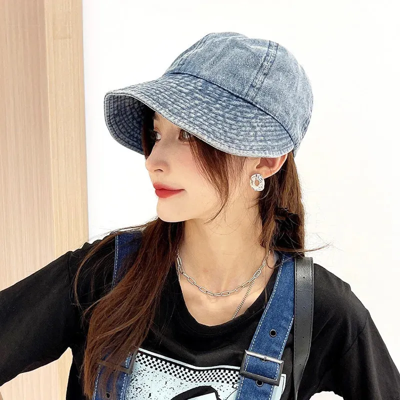 Summer Denim Sun Visor Korean INS Peak Cap Hat