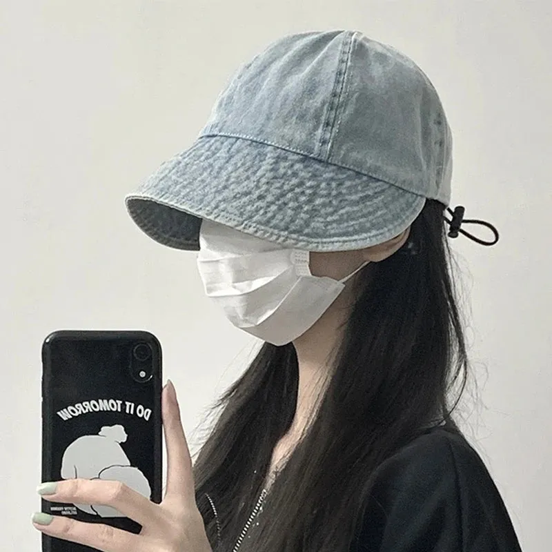 Summer Denim Sun Visor Korean INS Peak Cap Hat