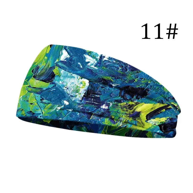 Tie Dye Cycling Yoga Sport Sweat Headband Women Sweatband For Men Women Yoga Hair Bands Head Sweat Bands Sports Safety