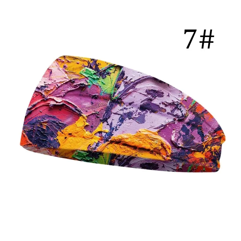 Tie Dye Cycling Yoga Sport Sweat Headband Women Sweatband For Men Women Yoga Hair Bands Head Sweat Bands Sports Safety