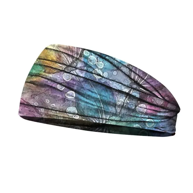 Tie Dye Cycling Yoga Sport Sweat Headband Women Sweatband For Men Women Yoga Hair Bands Head Sweat Bands Sports Safety