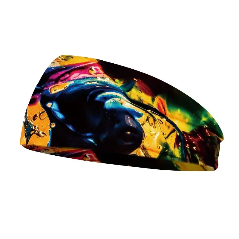 Tie Dye Cycling Yoga Sport Sweat Headband Women Sweatband For Men Women Yoga Hair Bands Head Sweat Bands Sports Safety