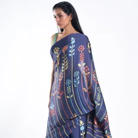 Women Cennet Digital Printed Satin Georgette Saree