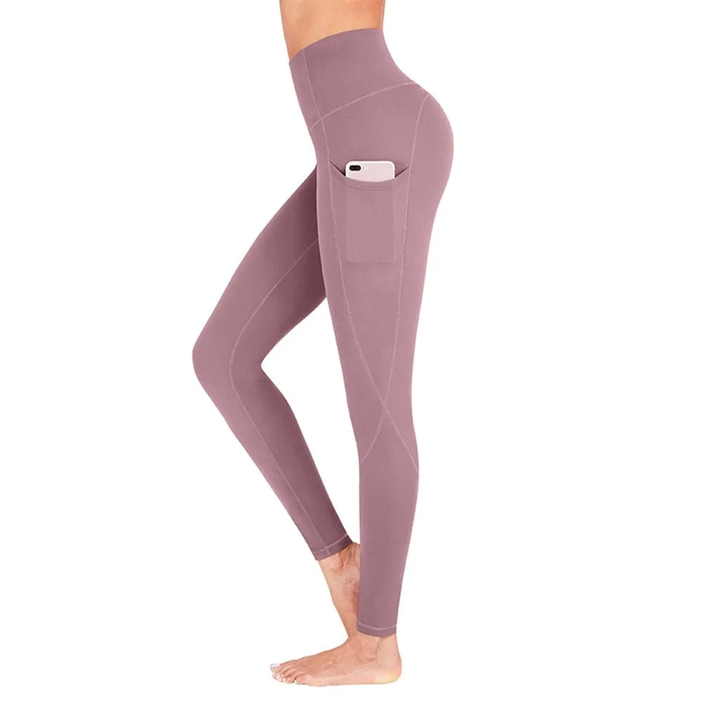 Women Yoga Pants High Waist Leggings Outwear Sports Trousers Gym Fitness Seamless Legging Push Up Tights Tummy Control