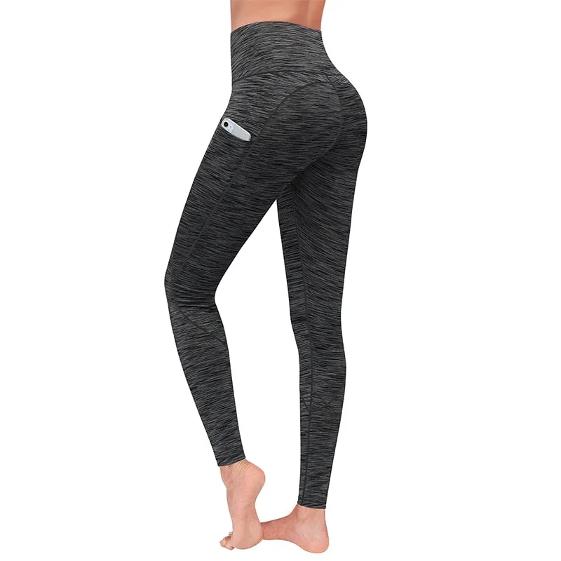 Women Yoga Pants High Waist Leggings Outwear Sports Trousers Gym Fitness Seamless Legging Push Up Tights Tummy Control