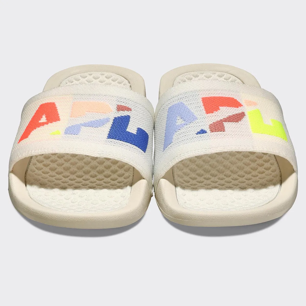 Women's Big Logo TechLoom Slide Pristine / Neon / Blocked